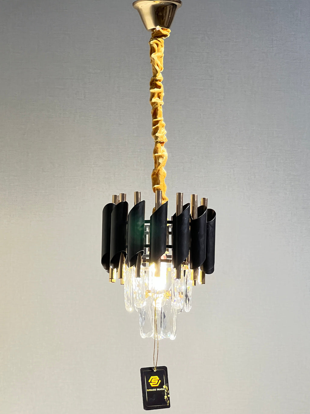 LUSTRE CRISTALE 88801BK/GD/220