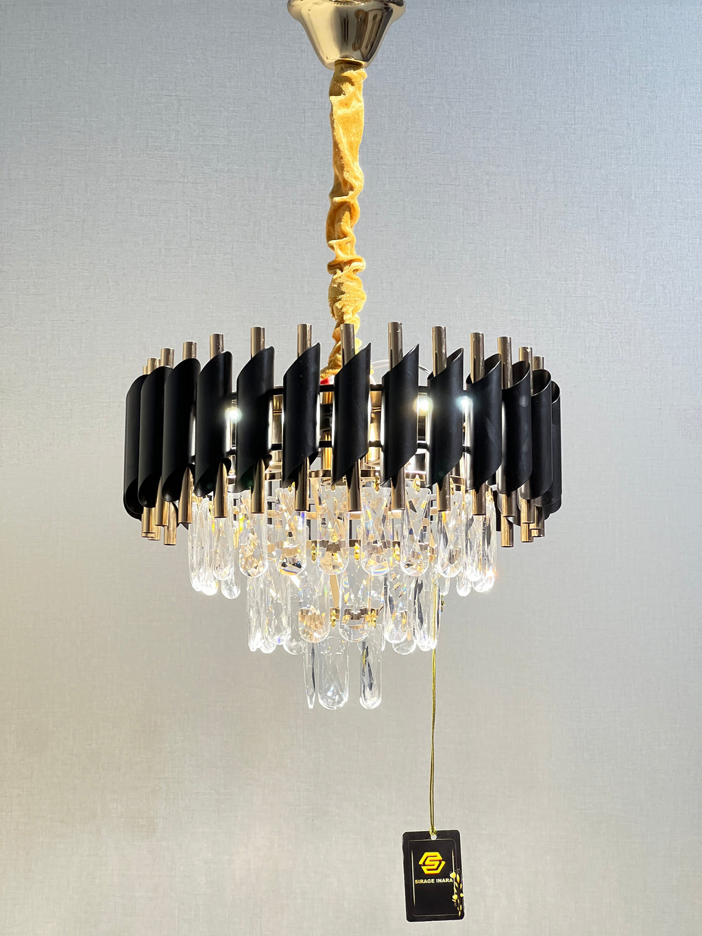 LUSTRE CRISTAL 88801BK/GD/400