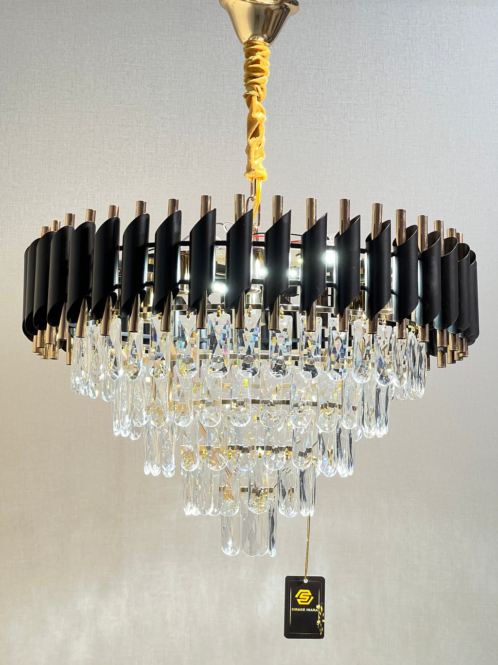 LUSTRE CRISTAL 88801BK/GD/600