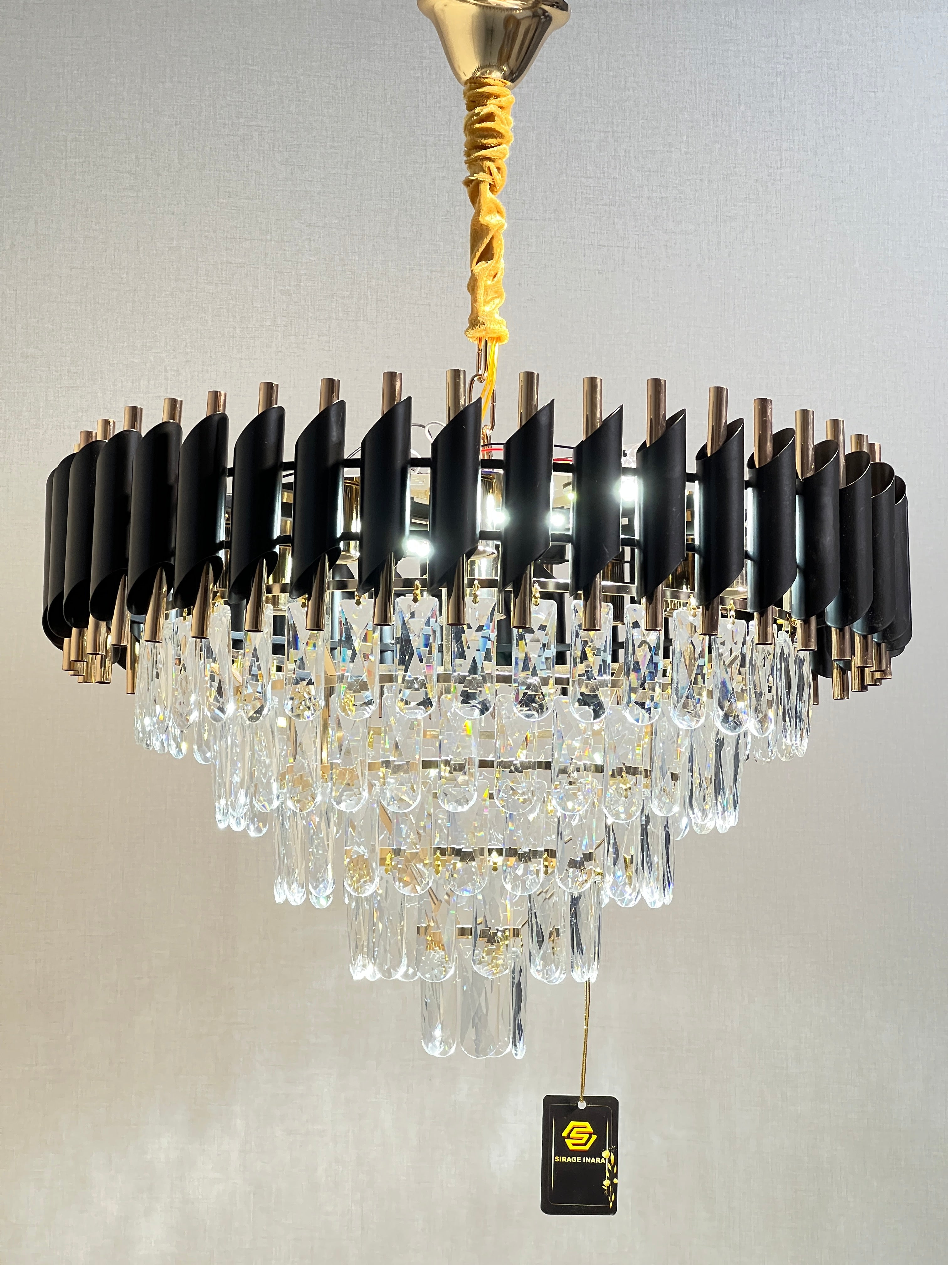 LUSTRE CRISTAL 88801BK/GD/600
