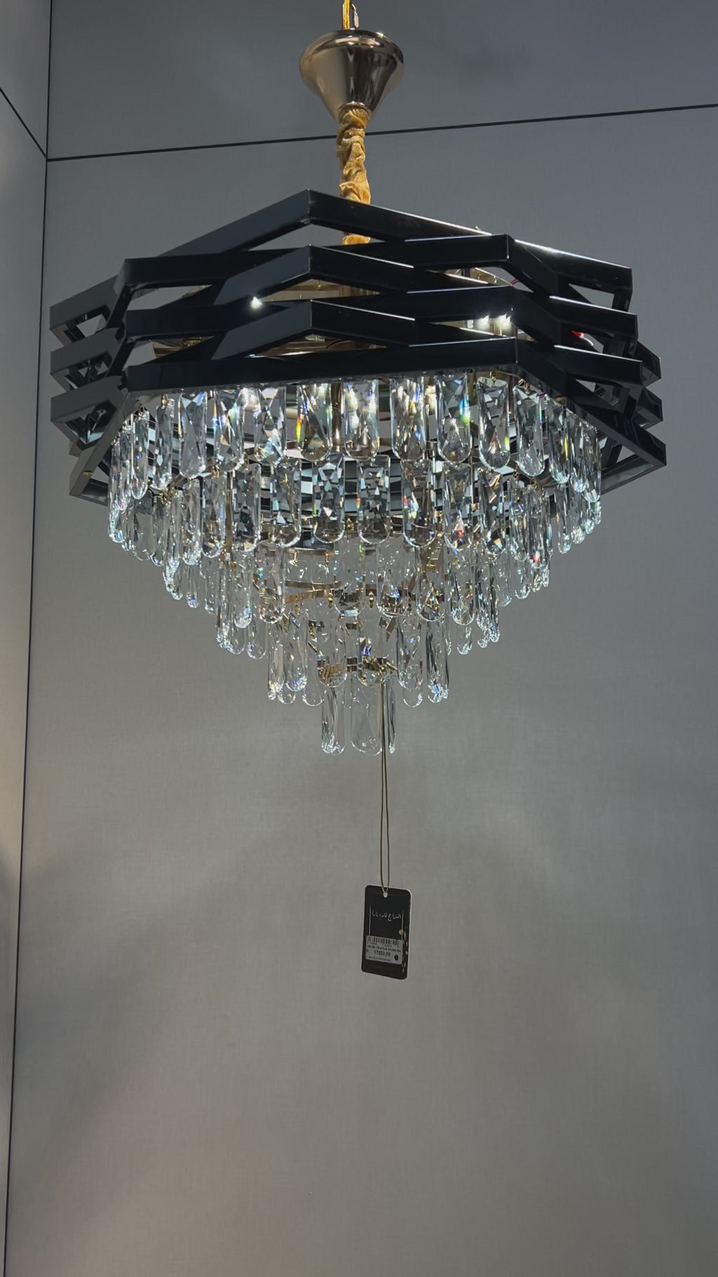 LUSTRE CRISTAL 6802BK/600