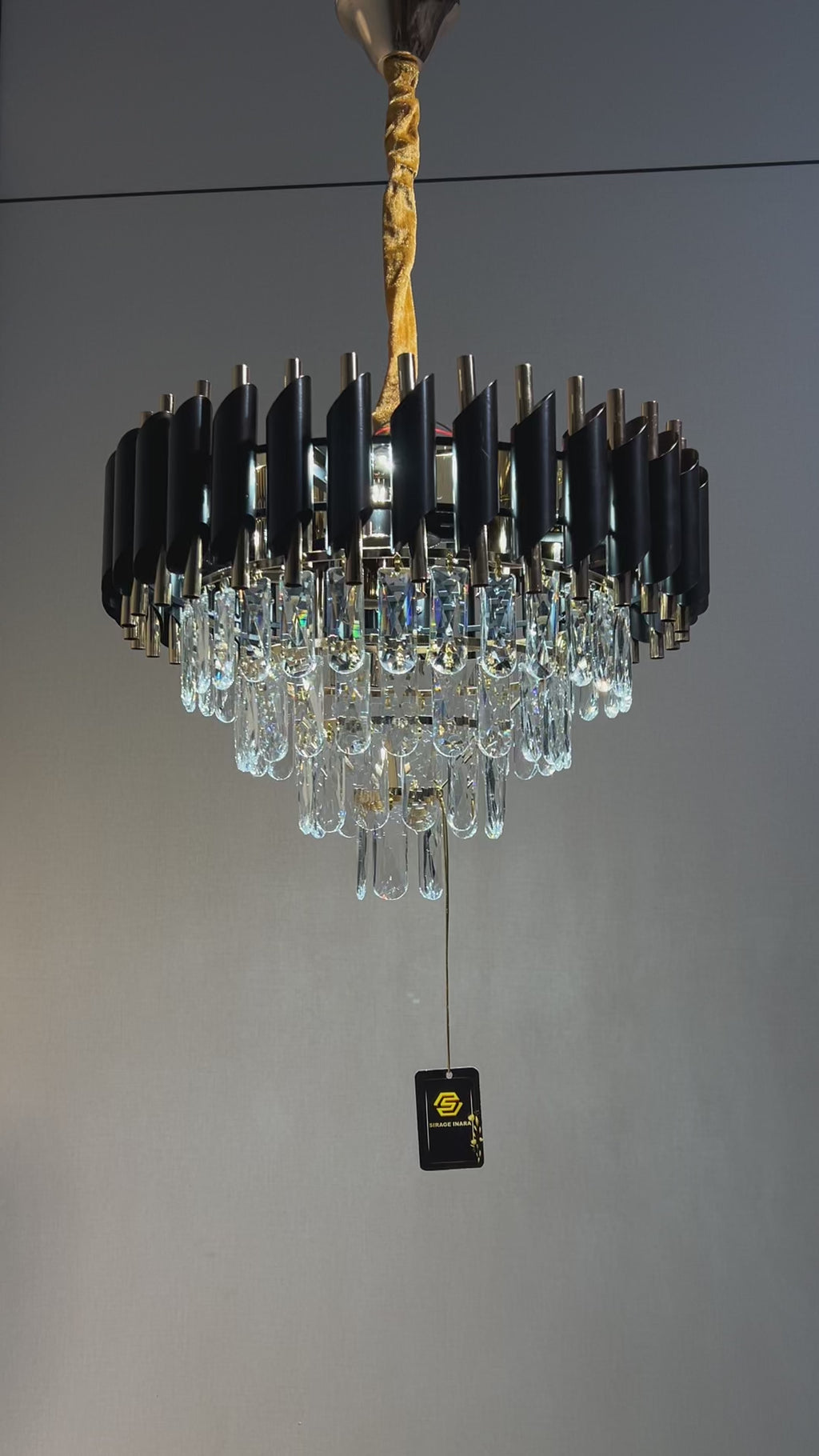 LUSTRE CRISTAL 88801BK/GD/500