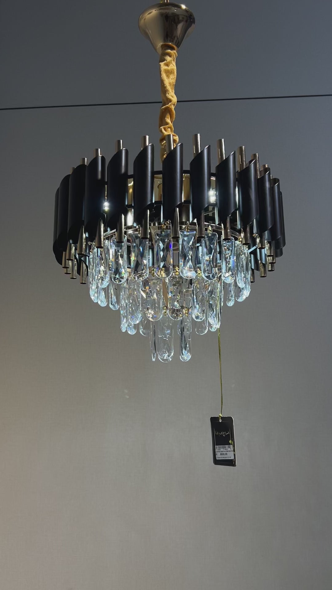 LUSTRE CRISTAL 88801BK/GD/400